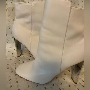 Guess White Ankle Booties